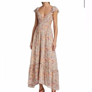 ASTR the Label | Primrose Dress in Peach Multi Floral Size M